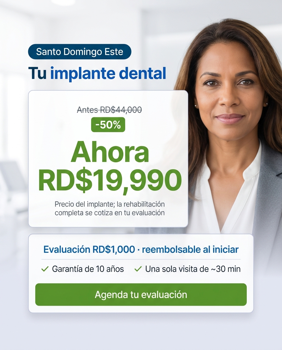 Implantes dentales: bajo riesgo (evaluacion)